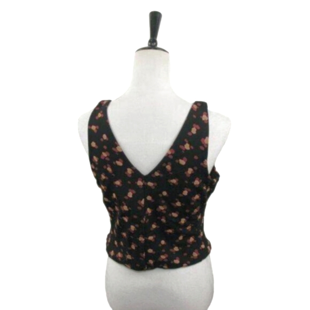 Cabi Distorted Flower Print Double Knit Cropped Tank Size Medium - Picture 4 of 6